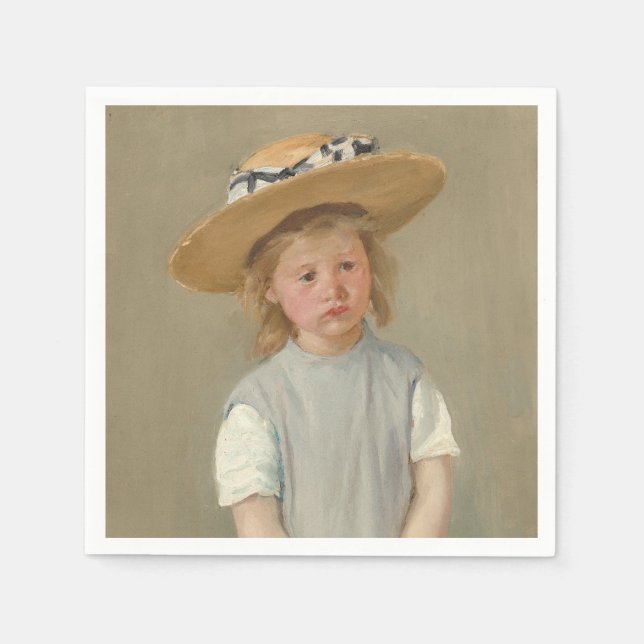 Mary Cassatt - Barn i halmhatt Pappersservett (Framsidan)