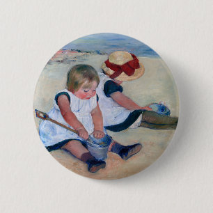 Mary Cassatt Barn lekande på stranden 1884  Knapp