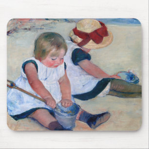 Mary Cassatt Barn lekande på stranden 1884 Musmatta