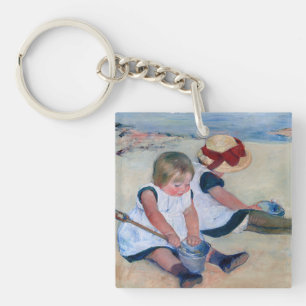 Mary Cassatt Barn som leker på stranden 1884
