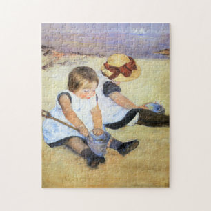 Mary Cassatt barn som leker på strandpussel Pussel