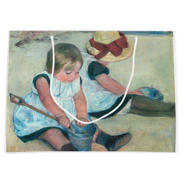 Mary Cassatt - Barn som spelar på stranden (Framsidan)