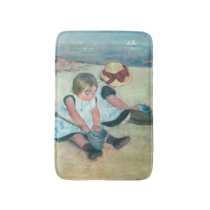 Mary Cassatt - Barn som spelar på stranden Badrumsmatta
