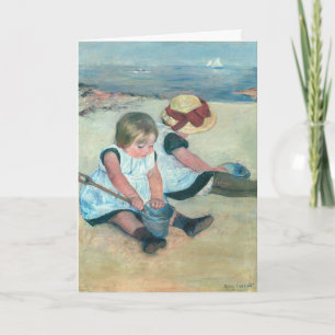 Mary Cassatt - Barn som spelar på stranden Kort