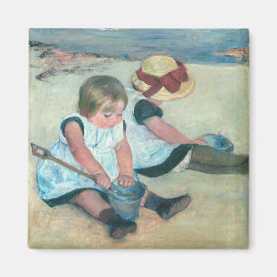 Mary Cassatt - Barn som spelar på stranden Magnet
