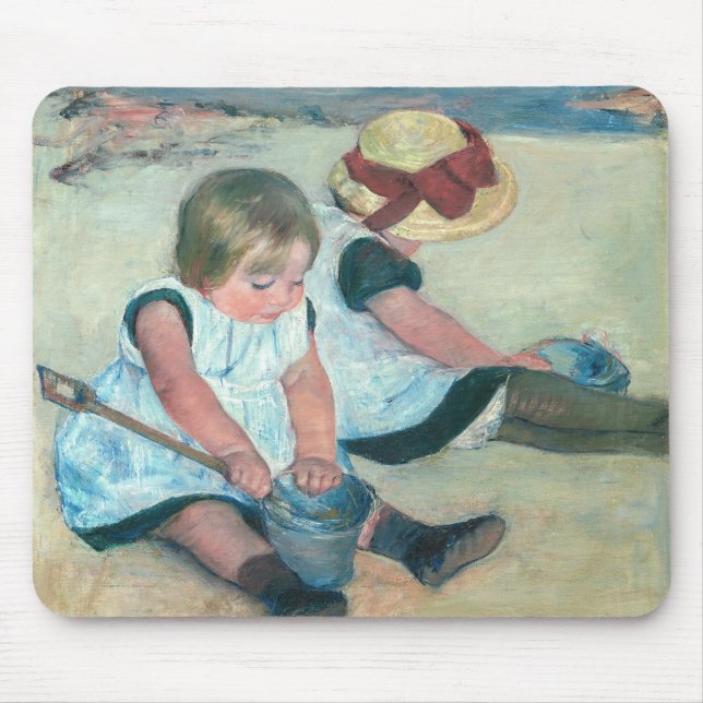 Mary Cassatt - Barn som spelar på stranden Musmatta (Framsidan)