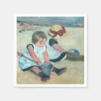 Mary Cassatt - Barn som spelar på stranden