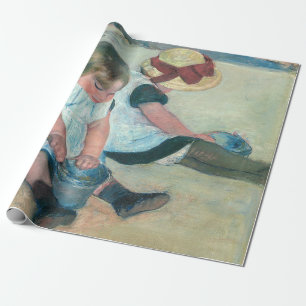 Mary Cassatt - Barn som spelar på stranden Presentpapper