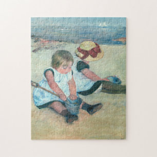 Mary Cassatt - Barn som spelar på stranden Pussel