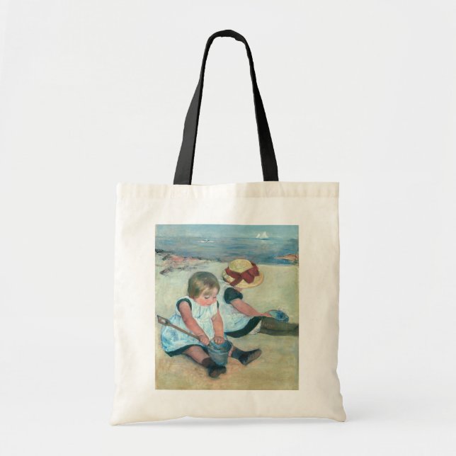 Mary Cassatt - Barn som spelar på stranden Tygkasse (Framsidan)