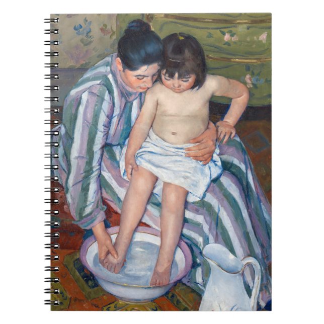 Mary Cassatt - Barnets bad / Badet Anteckningsbok (Framsidan)