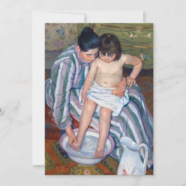 Mary Cassatt - Barnets bad / Badet Inbjudningar (Framsida)