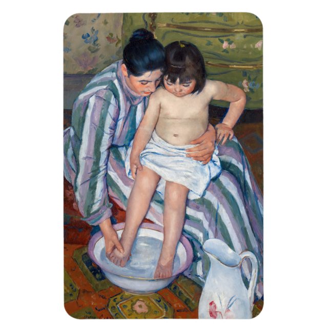 Mary Cassatt - Barnets bad / Badet Magnet (Vertikal)