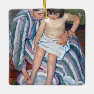 Mary Cassatt - Barnets ed/Badof Julgransprydnad Keramik