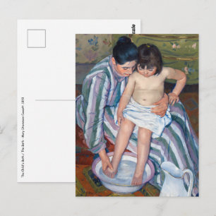 Mary Cassatt - Barnets ed/Badof Vykort