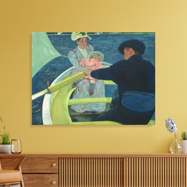 Mary Cassatt Båtturen Impressionistisk konst Canvastryck (Insitu (Vardagsrum))