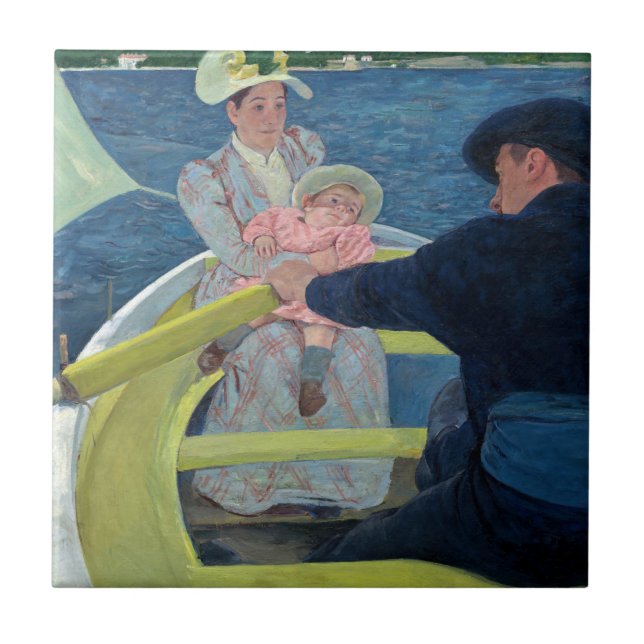 Mary Cassatt - Båtturen Kakelplatta (Framsidan)