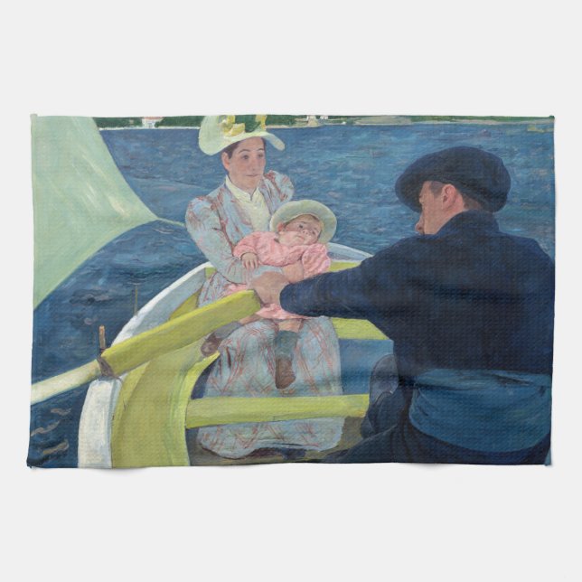 Mary Cassatt - Båtturen Kökshandduk (Horisontell)