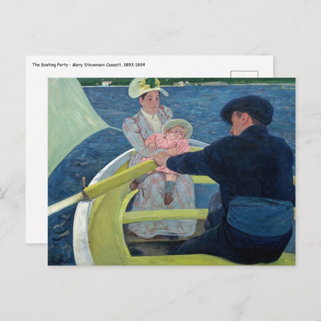 Mary Cassatt - Boating Party Vykort (Fram/baksida)