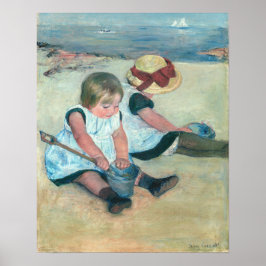 Mary Cassatt - Children Playing on the Beach Poster