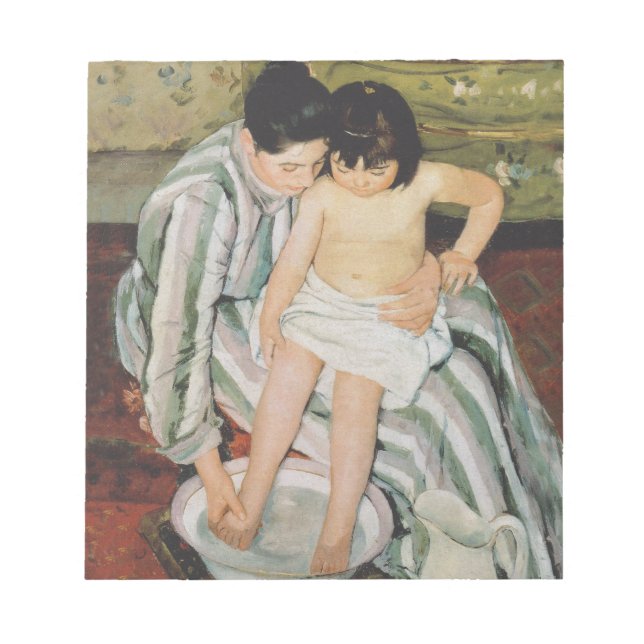 Mary Cassatt Child's Bath Painting Anteckningsblock (Framsida)