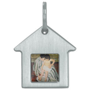 Mary Cassatt Child's Bath Painting ID-bricka Husdjur