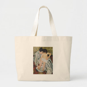 Mary Cassatt Child's Bath Painting Jumbo Tygkasse