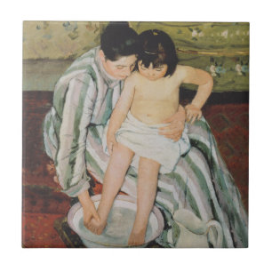 Mary Cassatt Child's Bath Painting Kakelplatta