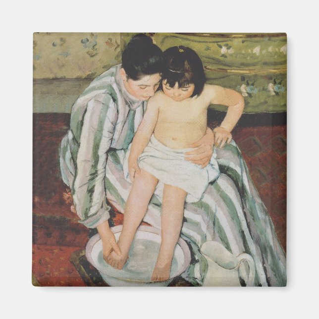 Mary Cassatt Child's Bath Painting Magnet (Framsidan)