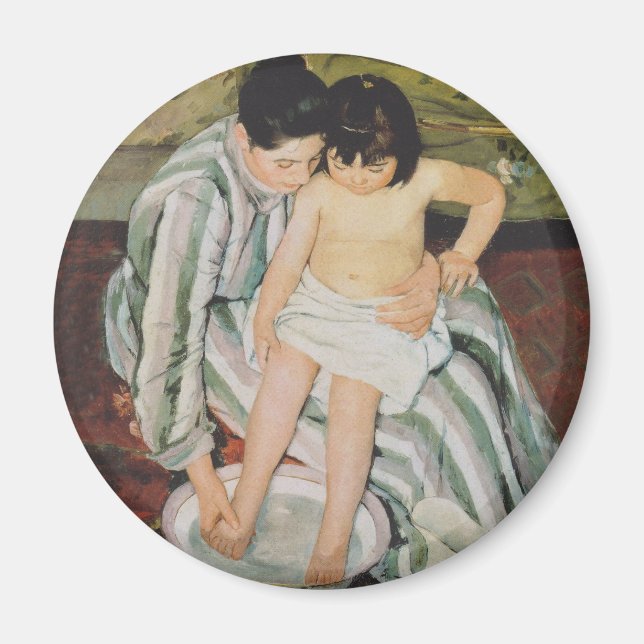 Mary Cassatt Child's Bath Painting Magnet (Framsidan)