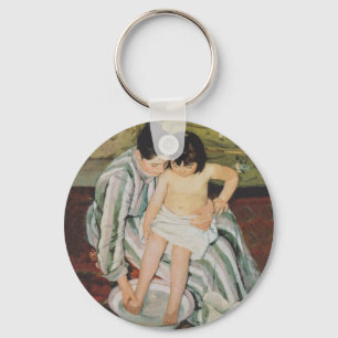 Mary Cassatt Child's Bath Painting Nyckelring