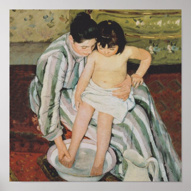 Mary Cassatt Child's Bath Painting Poster (Framsidan)