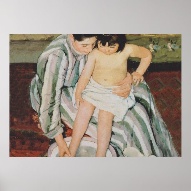 Mary Cassatt Child's Bath Painting Poster (Framsidan)