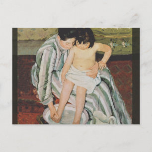 Mary Cassatt Child's Bath Painting Vykort