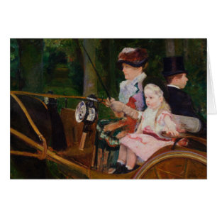 Mary Cassatt - En kvinna och en flicka som kör Hälsningskort