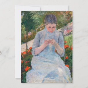 Mary Cassatt - Flicka som syr i en trädgård Inbjudningar