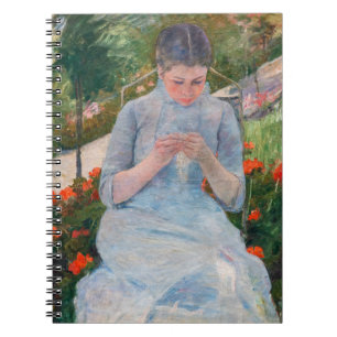 Mary Cassatt - Flickor som syter i en Garden Anteckningsbok