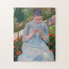 Mary Cassatt - Flickor som syter i en Garden Pussel
