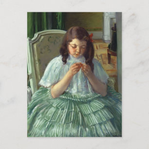 Mary Cassatt- Françoise in Grönt, Sewing Vykort