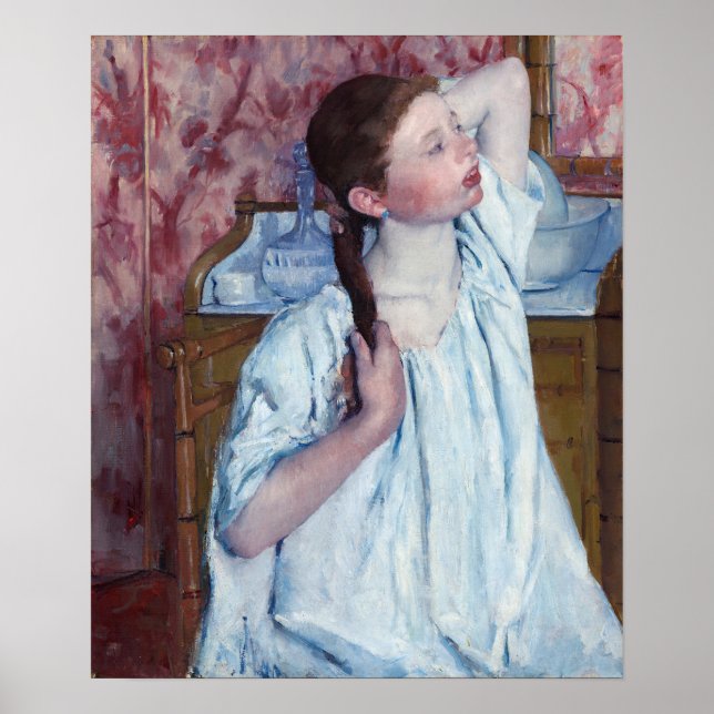 Mary Cassatt - Girl Areping her Hair Poster (Framsidan)