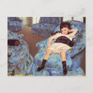 Mary Cassatt Girl in Blue Armstol Fine Art Vykort