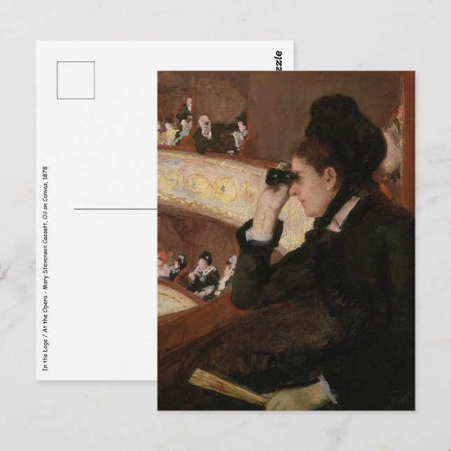 Mary Cassatt - I logen Vykort (Fram/baksida)