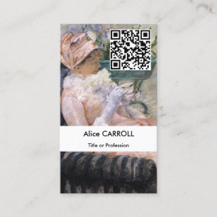 Mary Cassatt - Kopp i Tea - QR-koden Visitkort