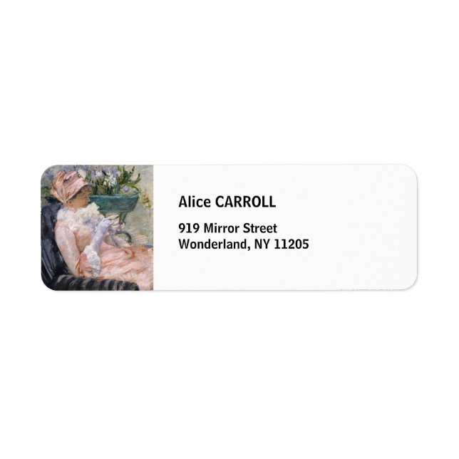 Mary Cassatt - Kopp i Tea Returadress Etikett (Framsidan)