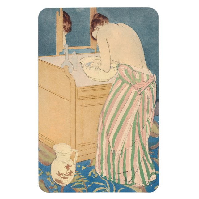Mary Cassatt - Kvinna badar Magnet (Vertikal)