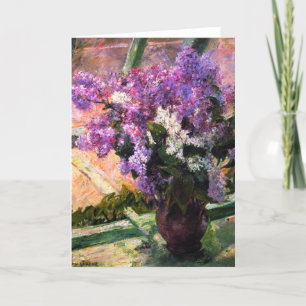 Mary Cassatt Lilacs hälsningskort Kort