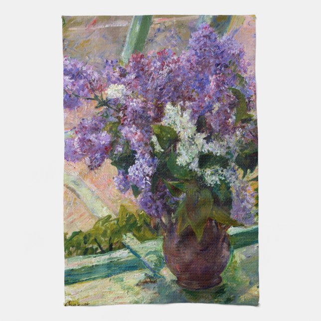 Mary Cassatt Lilacs in a Window Kökshandduk (Vertikal)