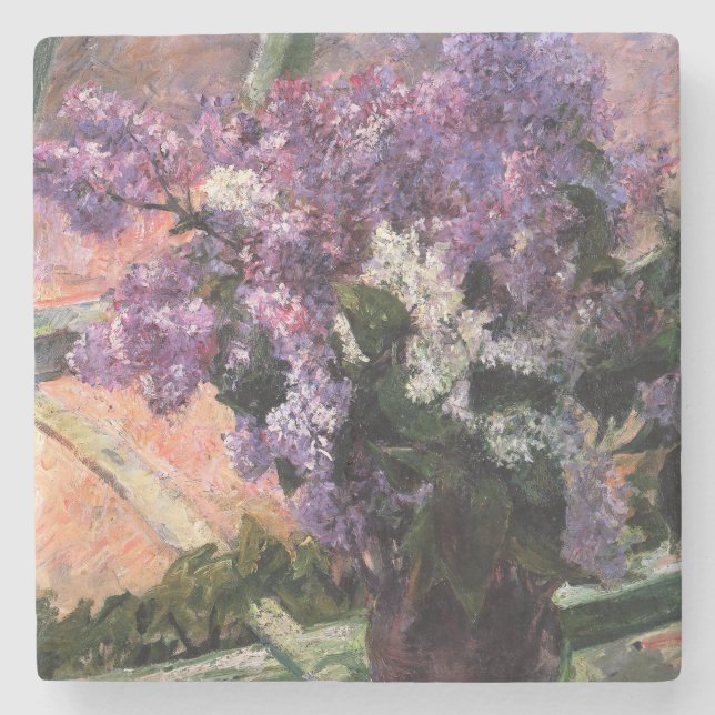Mary Cassatt - Lilacs in a Window Stenunderlägg (Framsidan)