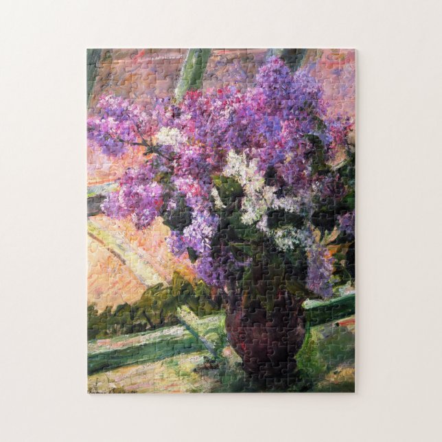 Mary Cassatt Lilacs Puzzle Pussel (Vertikal)