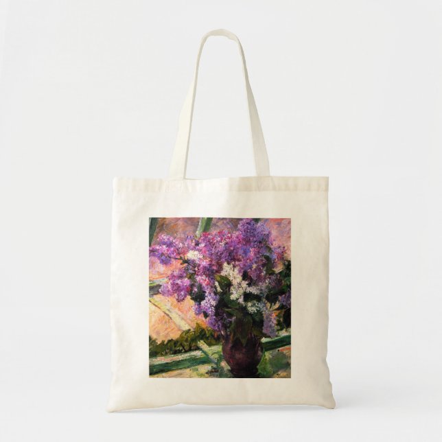 Mary Cassatt Lilacs Tote Bag Tygkasse (Framsidan)